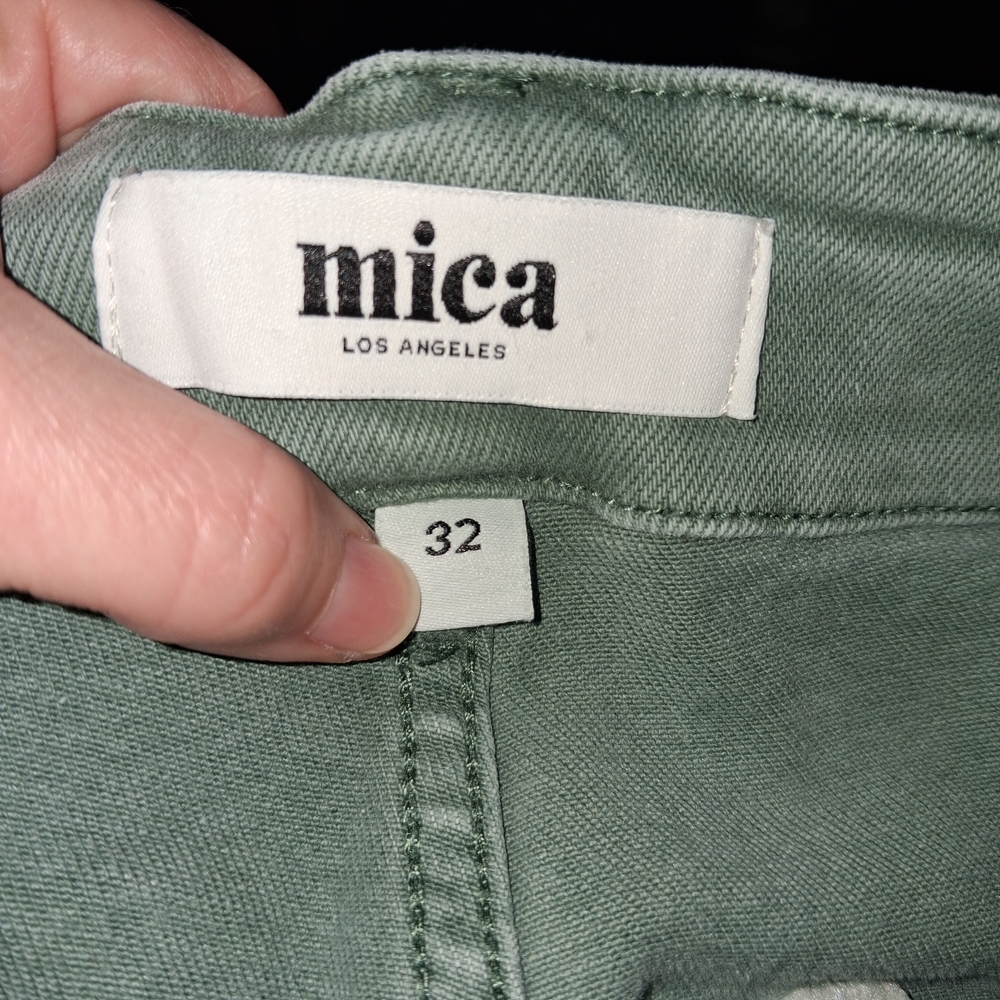 Mica Denim Women’s High Rise Wide Leg Cilantro Green Pants; Size 32 - Picture 8 of 9
